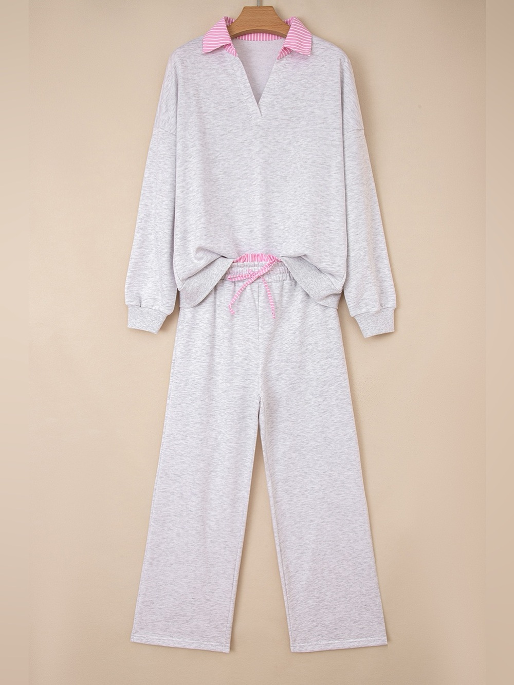 Dropped Shoulder Sweatshirt and Drawstring Pants Set - Picture 4 of 13